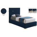  Color_Navy  Size_Twin  -- Crosby Navy Linen Textured Fabric Upholstered Twin Bed IMAGE 17