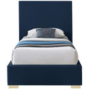  Color_Navy  Size_Twin  -- Crosby Navy Linen Textured Fabric Upholstered Twin Bed IMAGE 5