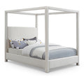  Color_Cream  Size_King  -- Meridian Emerson Upholstered Canopy Bed IMAGE 1