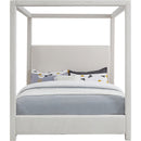  Color_Cream  Size_Queen  -- Emerson Cream Linen Textured Fabric Upholstered Queen Bed IMAGE 3
