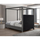  Color_Grey  Size_King  -- Emerson Grey Linen Textured Fabric Upholstered King Bed IMAGE 6
