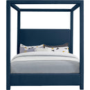  Color_Navy  Size_King  -- Emerson Navy Linen Textured Fabric Upholstered King Bed IMAGE 3