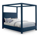  Color_Navy  Size_Queen  -- Emerson Navy Linen Textured Fabric Upholstered Queen Bed IMAGE 1