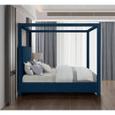  Color_Navy  Size_Queen  -- Emerson Navy Linen Textured Fabric Upholstered Queen Bed IMAGE 5