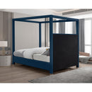  Color_Navy  Size_Queen  -- Emerson Navy Linen Textured Fabric Upholstered Queen Bed IMAGE 6