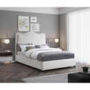  Color_Cream  Size_King  -- Felix Cream Linen Textured Fabric Upholstered King Bed IMAGE 2