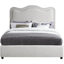  Color_Cream  Size_Queen  -- Felix Cream Linen Textured Fabric Upholstered Queen Bed IMAGE 3