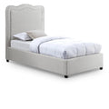  Color_Cream Size_Twin -- Meridian Felix Upholstered Panel Bed IMAGE 1