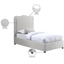  Color_Cream  Size_Twin  -- Felix Cream Linen Textured Fabric Upholstered Twin Bed IMAGE 9