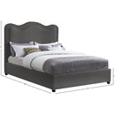  Color_Grey  Size_King  -- Felix Grey Linen Textured Fabric Upholstered King Bed IMAGE 8