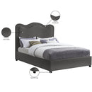  Color_Grey  Size_Queen  -- Felix Grey Linen Textured Fabric Upholstered Queen Bed IMAGE 9