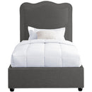  Color_Grey  Size_Twin  -- Felix Grey Linen Textured Fabric Upholstered Twin Bed IMAGE 3