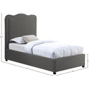  Color_Grey  Size_Twin  -- Felix Grey Linen Textured Fabric Upholstered Twin Bed IMAGE 8
