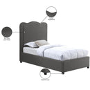  Color_Grey  Size_Twin  -- Felix Grey Linen Textured Fabric Upholstered Twin Bed IMAGE 9