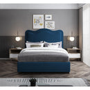  Color_Navy  Size_Full  -- Felix Navy Linen Textured Fabric Upholstered Full Bed IMAGE 4