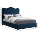  Color_Navy  Size_Full  -- Felix Navy Linen Textured Fabric Upholstered Full Bed IMAGE 8