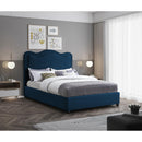  Color_Navy  Size_Queen  -- Felix Navy Linen Textured Fabric Upholstered Queen Bed IMAGE 2