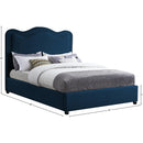  Color_Navy  Size_Queen  -- Felix Navy Linen Textured Fabric Upholstered Queen Bed IMAGE 8