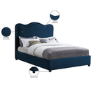  Color_Navy  Size_Queen  -- Felix Navy Linen Textured Fabric Upholstered Queen Bed IMAGE 9