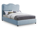  Color_Sky Blue  Size_Full  -- Felix Light Blue Linen Textured Fabric Upholstered Full Bed IMAGE 1