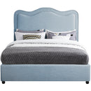  Color_Sky Blue  Size_Full  -- Felix Light Blue Linen Textured Fabric Upholstered Full Bed IMAGE 3