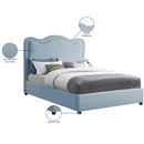  Color_Sky Blue  Size_King  -- Felix Light Blue Linen Textured Fabric Upholstered King Bed IMAGE 9