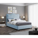  Color_Sky Blue  Size_Queen  -- Felix Light Blue Linen Textured Fabric Upholstered Queen Bed IMAGE 2