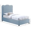  Color_Sky Blue  Size_Twin  -- Felix Light Blue Linen Textured Fabric Upholstered Twin Bed IMAGE 8