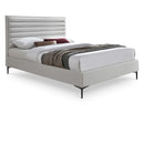  Color_Cream  Size_Full  -- Meridian Hunter Upholstered Panel Bed IMAGE 1