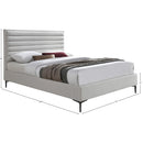  Color_Cream  Size_King  -- Hunter Cream Linen Textured Fabric Upholstered King Bed IMAGE 10