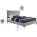 Meridian Hunter Grey Linen Textured Full Bed IMAGE 11