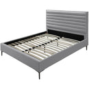  Color_Grey  Size_King  -- Hunter Grey Linen Textured Fabric Upholstered King Bed IMAGE 8