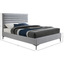  Color_Grey  Size_Queen  -- Hunter Grey Linen Textured Fabric Upholstered Queen Bed IMAGE 10