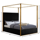  Color_Black/ Brass  Size_King  -- Meridian Jones Upholstered Canopy Bed IMAGE 7