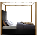  Color_Black/ Brass  Size_Queen  -- Jones Black Velvet Upholstered Queen Bed IMAGE 5