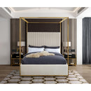  Color_Cream  Size_King  -- Jones Cream Velvet Upholstered King Bed IMAGE 4