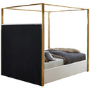  Color_Cream  Size_King  -- Jones Cream Velvet Upholstered King Bed IMAGE 6