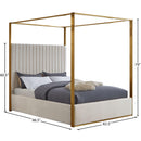  Color_Cream  Size_King  -- Jones Cream Velvet Upholstered King Bed IMAGE 7