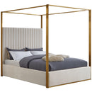Meridian Jones Queen Canopy Bed JonesCream-Q IMAGE 1