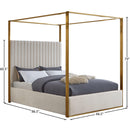  Color_Cream  Size_Queen  -- Jones Cream Velvet Upholstered Queen Bed IMAGE 7