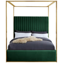  Color_Green  Size_King  -- Jones Green Velvet Upholstered King Bed IMAGE 3