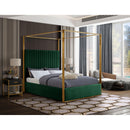  Color_Green  Size_Queen  -- Jones Green Velvet Upholstered Queen Bed IMAGE 2
