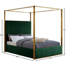  Color_Green  Size_Queen  -- Jones Green Velvet Upholstered Queen Bed IMAGE 7