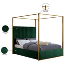 Meridian Jones Green Velvet Queen Bed IMAGE 8