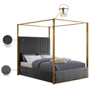  Color_Grey  Size_King  -- Jones Grey Velvet Upholstered King Bed IMAGE 8