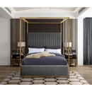  Color_Grey  Size_Queen  -- Jones Grey Velvet Upholstered Queen Bed IMAGE 4