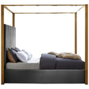 Color_Grey  Size_Queen  -- Jones Grey Velvet Upholstered Queen Bed IMAGE 5