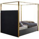  Color_Grey  Size_Queen  -- Jones Grey Velvet Upholstered Queen Bed IMAGE 6