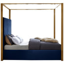  Color_Navy  Size_King  -- Jones Navy Velvet Upholstered King Bed IMAGE 5