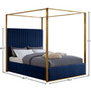  Color_Navy  Size_Queen  -- Jones Navy Velvet Upholstered Queen Bed IMAGE 7